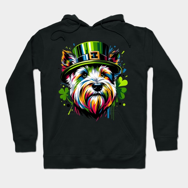 Sealyham Terrier Celebrates Saint Patrick's Day Hoodie by ArtRUs